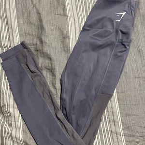 Gymshark leggings. Light purple with sheer on side. Side pockets.